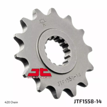 Pignon acier JT - 14 dents - Pas 420 - Réf JTF1558.14