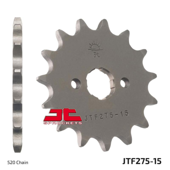 Pignon acier JT - 15 dents - Pas 520 - Réf JTF275.15