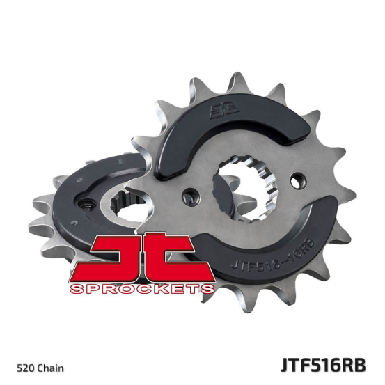 Pignon acier silencieux JT - 16 dents - Pas 520 - Réf JTF516.16RB