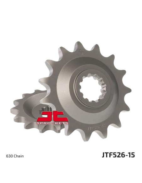 Pignon acier JT - 15 dents - Pas 630 - Réf JTF526.15