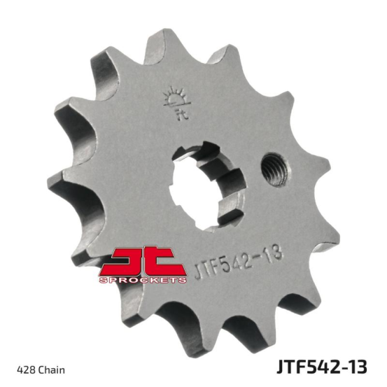 Pignon acier JT - 13 dents - Pas 428 - Réf JTF542.13