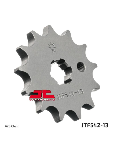 Pignon acier JT - 13 dents - Pas 428 - Réf JTF542.13
