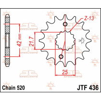 Pignon acier JT - Pas 520 - Nombre de dents au choix