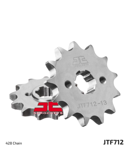 Pignon acier JT - 13 dents - Pas 428 - Réf JTF712.13