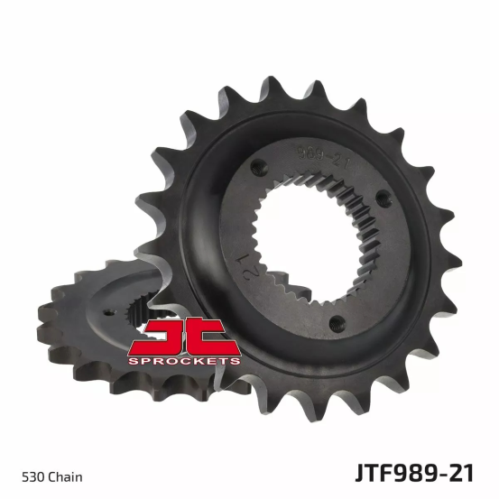 Pignon acier JT - 21 dents - Pas 530 - Réf JTF989.21