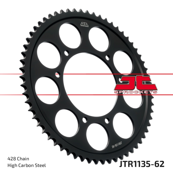 Couronne acier JT - 62 dents - Pas 428 - Réf JTR1135.62