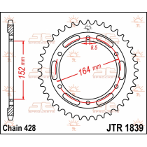 Couronne acier JT - 56 dents - Pas 428 - Réf JTR1839.56