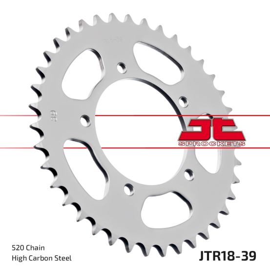 Couronne acier JT - 39 dents - Pas 520 - Réf JTR18.39