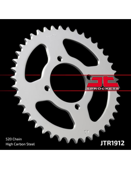 Couronne acier JT - 42 dents - Pas 520 - Réf JTR1912.42