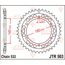 Couronne acier JT - 45 dents - Pas 532 - Réf JTR503.45
