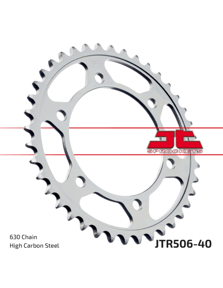Couronne acier JT - 40 dents - Pas 630 - Réf JTR506.40