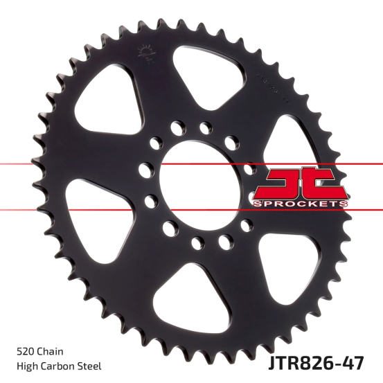 Couronne acier JT - 47 dents - Pas 520 - Réf JTR826.47