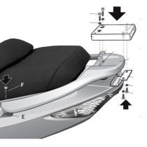 Support Top Case SHAD Top Master Kymco X-Citing 250 / 500 R / ABS 2005-2015