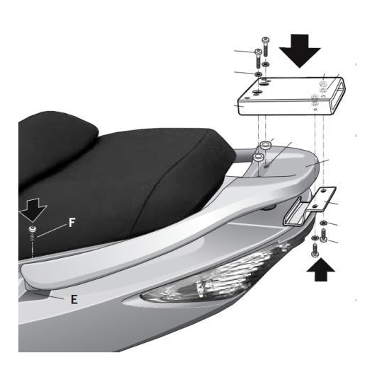 Support Top Case SHAD Top Master Kymco X-Citing 250 / 500 R / ABS 2005-2015