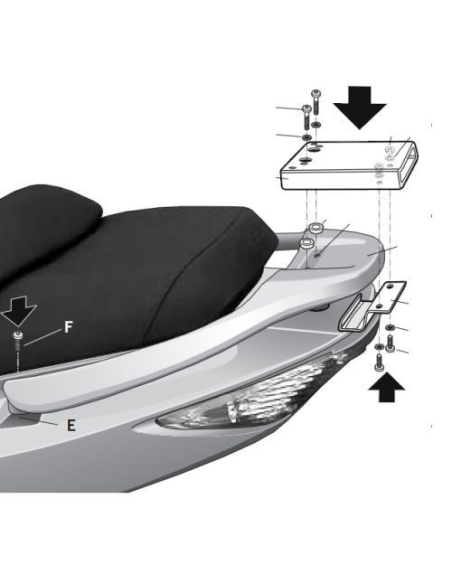 Support Top Case SHAD Top Master Kymco X-Citing 250 / 500 R / ABS 2005-2015