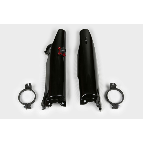 Protections de fourche + Kit départ - Noir - UFO Kawasaki 125 250 KX 2004-2008