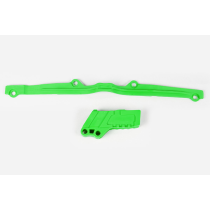 Kit guide chaîne + patin - Vert - UFO Kawasaki 125 250 KX 2003-2008