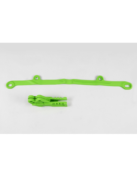 Kit guide chaîne + patin - Vert - UFO Kawasaki 250 KX-F 2006-2008