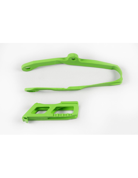 Kit guide chaîne + patin - Vert - UFO Kawasaki 250 KX-F 2017-2020