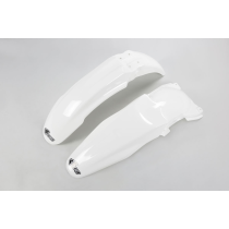 Kit Gardes boues Avant + Arrière - Blanc - UFO Kawasaki 250 KX-F 2006-2008