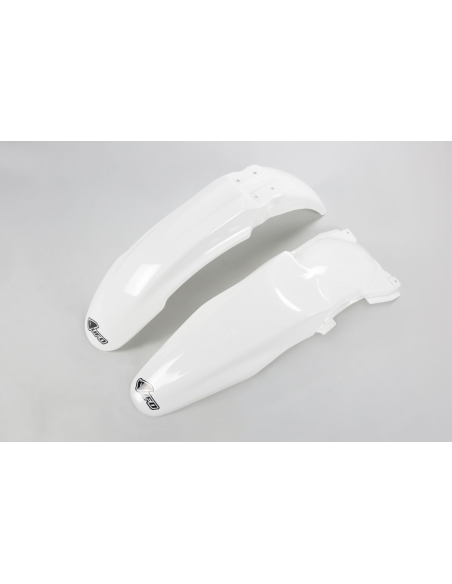 Kit Gardes boues Avant + Arrière - Blanc - UFO Kawasaki 250 KX-F 2006-2008