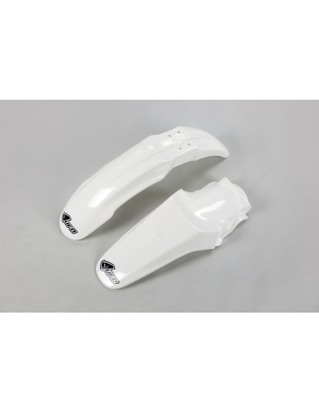 Kit Gardes boues Avant + Arrière - Blanc - UFO Kawasaki 85 KX 2000-2012