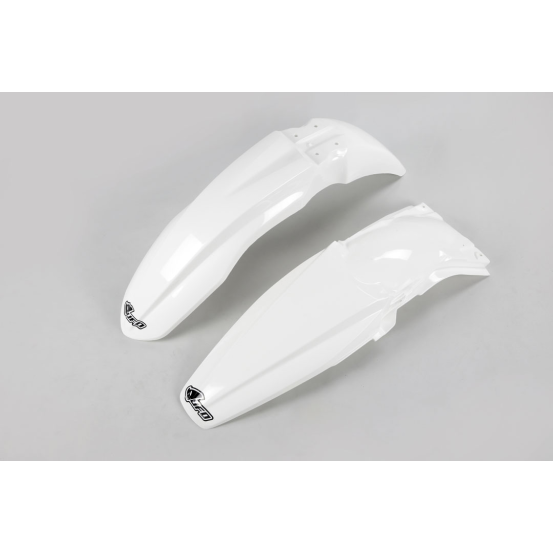 Kit Gardes boues Avant + Arrière - Blanc - UFO Kawasaki 250 KX-F 2009-2012