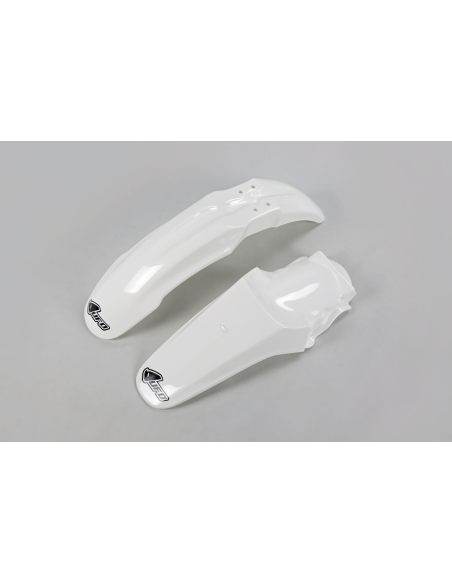 Kit Gardes boues Avant + Arrière - Blanc - UFO Kawasaki 85 KX 2013