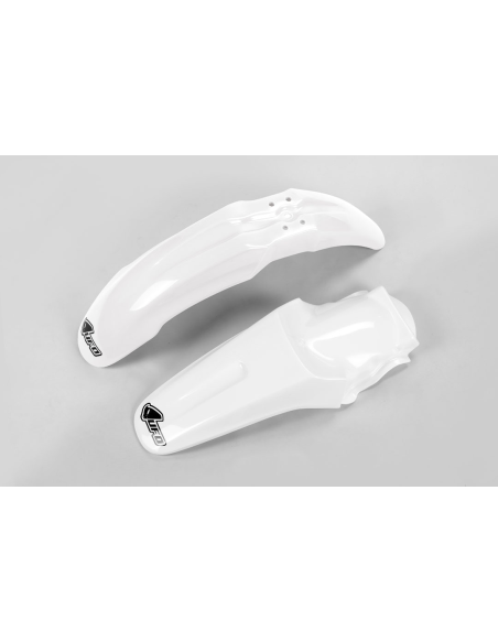 Kit Gardes boues Avant + Arrière - Blanc - UFO Kawasaki 85 KX 2013