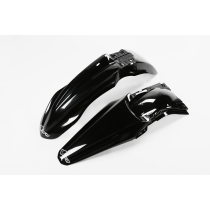 Kit Gardes boues Avant + Arrière - Noir - UFO Kawasaki 250 KX-F 2013