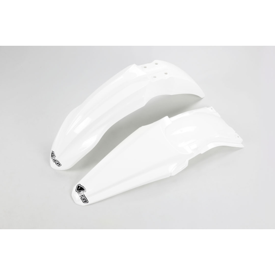 Kit Gardes boues Avant + Arrière - Blanc - UFO Kawasaki 250 KX-F 2013