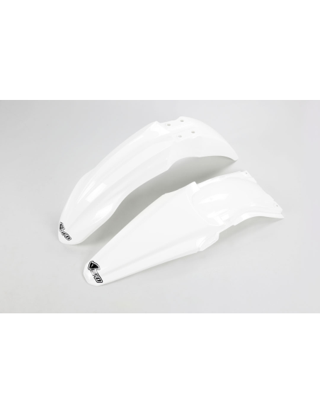 Kit Gardes boues Avant + Arrière - Blanc - UFO Kawasaki 250 KX-F 2013