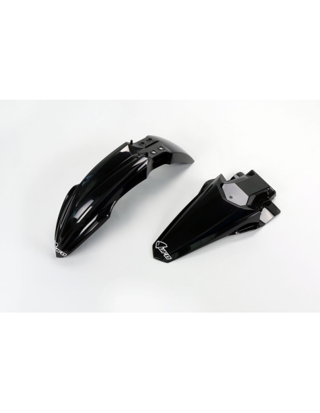 Kit Gardes boues Avant + Arrière - Noir - UFO Kawasaki 85 KX 2014-2024