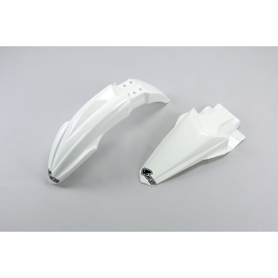 Kit Gardes boues Avant + Arrière - Blanc - UFO Kawasaki 85 KX 2014-2024