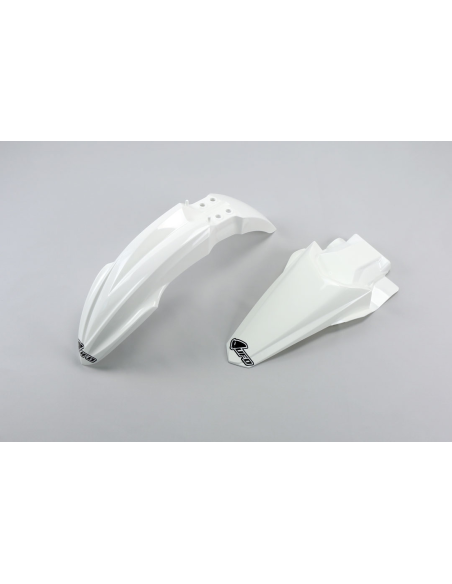 Kit Gardes boues Avant + Arrière - Blanc - UFO Kawasaki 85 KX 2014-2024