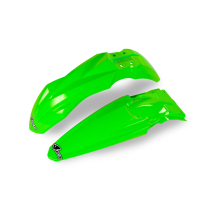 Kit Gardes boues Avant + Arrière - Néon Vert - UFO Kawasaki 250 KX-F 2017-2017