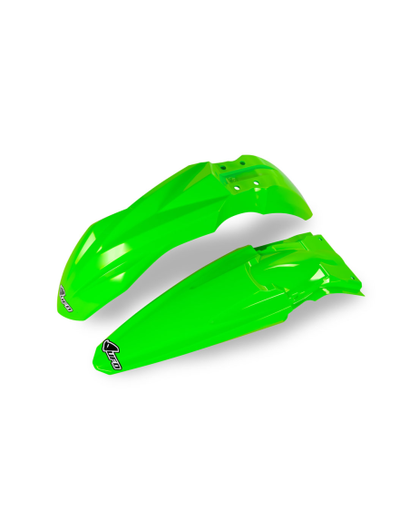 Kit Gardes boues Avant + Arrière - Néon Vert - UFO Kawasaki 250 KX-F 2017-2017