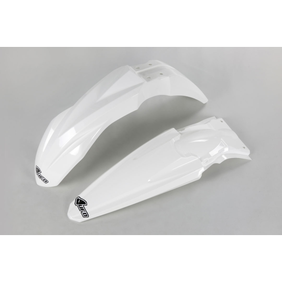 Kit Gardes boues Avant + Arrière - Blanc - UFO Kawasaki 250 KX-F 2018-2020