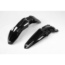 Kit Gardes boues Avant + Arrière - Noir - UFO Kawasaki 250 KX-F 2021-2024