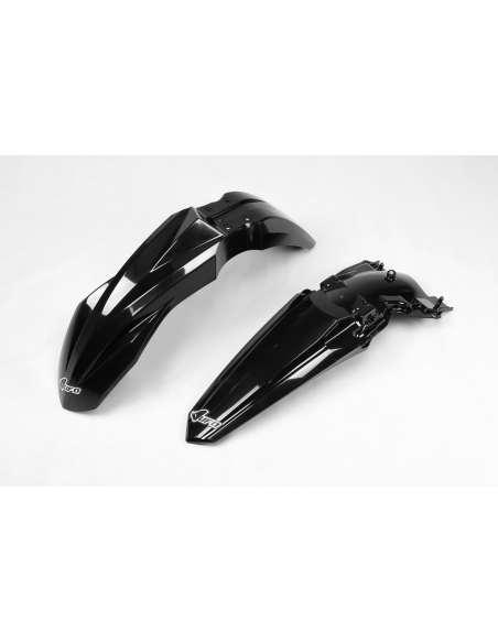 Kit Gardes boues Avant + Arrière - Noir - UFO Kawasaki 250 KX-F 2021-2024