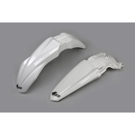 Kit Gardes boues Avant + Arrière - Blanc - UFO Kawasaki 250 KX-F 2021-2024