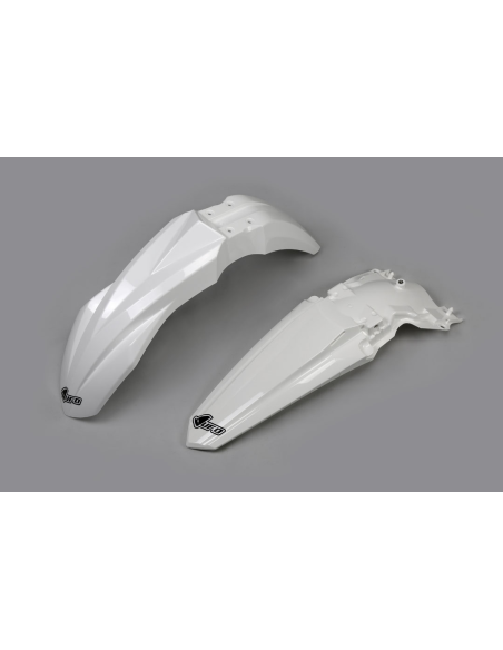 Kit Gardes boues Avant + Arrière - Blanc - UFO Kawasaki 250 KX-F 2021-2024