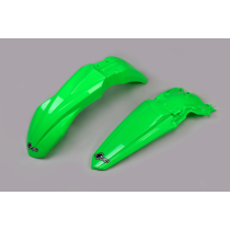 Kit Gardes boues Avant + Arrière - Néon Vert - UFO Kawasaki 250 KX-F 2021-2024