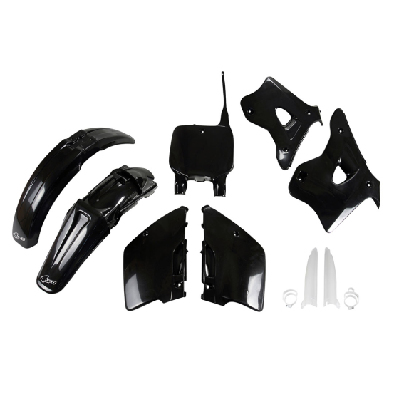 Kit plastiques complet - Noir - UFO Kawasaki 125 250 KX 1996-1998