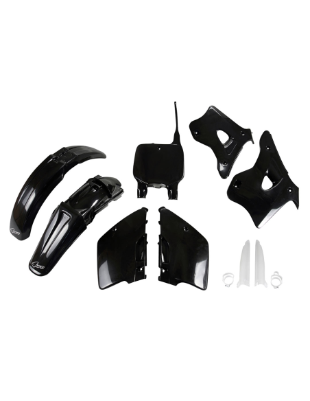 Kit plastiques complet - Noir - UFO Kawasaki 125 250 KX 1996-1998