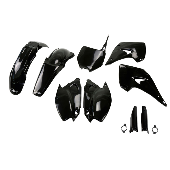 Kit plastiques complet - Noir - UFO Kawasaki 125 250 KX 2004-2008