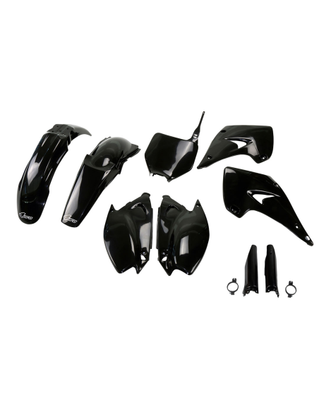 Kit plastiques complet - Noir - UFO Kawasaki 125 250 KX 2004-2008