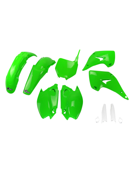 Kit plastiques complet - Vert - UFO Kawasaki 125 250 KX 2004-2008