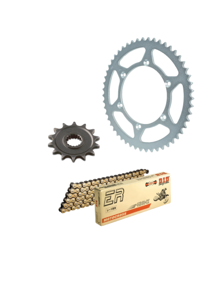 Kit chaine 428 alu DID - YAMAHA 85 YZ grandes roues après 2002 - 428NZ