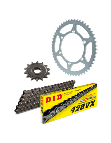 Kit chaine 428 alu DID - YAMAHA 85 YZ après 2002 - 428VX